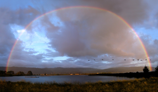 Rainbow Over Klopp Lake